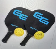 NWT $43 Go Time Gear Wood 2 player Pickleball Paddle and Ball Set new