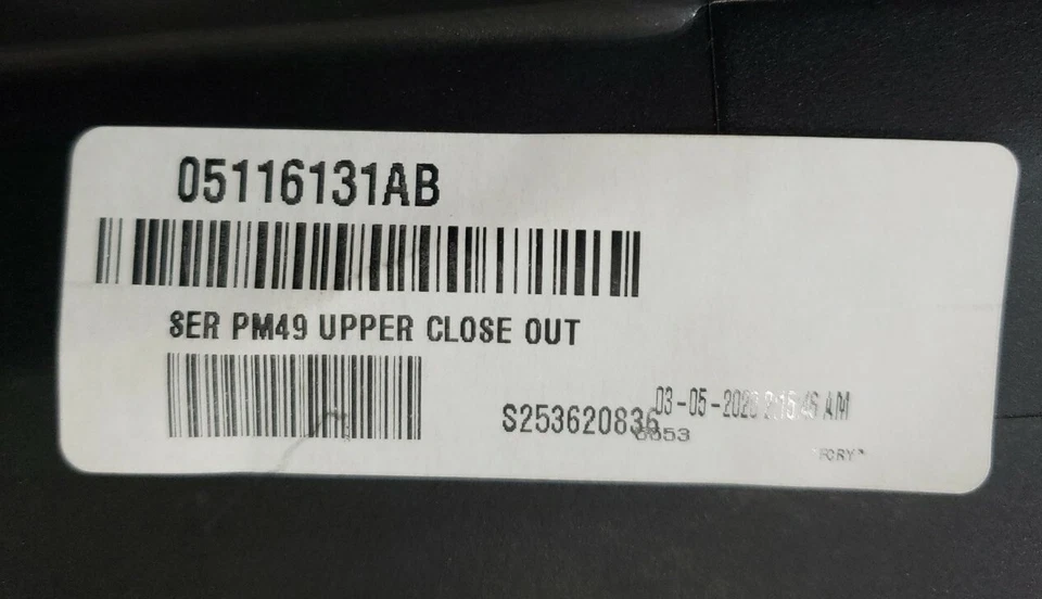 Cubierta protectora de soporte de radiador Dodge Caliber 2007-2012 05116131ab Mopar nueva #C1 Foto 3 de 4
