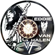 EDDIE VAN HALEN | Vinyl Record Clock | Music Gift | FREE SHIPPING