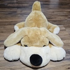 Fao Schwarz Patrick Pup Stuffed Animal Dog Toys R Us Beige 18" Long Kids Plush