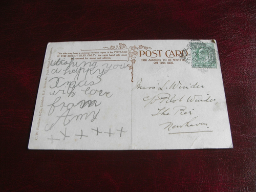 ORIGINAL LOUIS WAIN SIGNED CAT POSTCARD -ORANGES & LEMONS, FAULKNER. - Picture 2 of 2