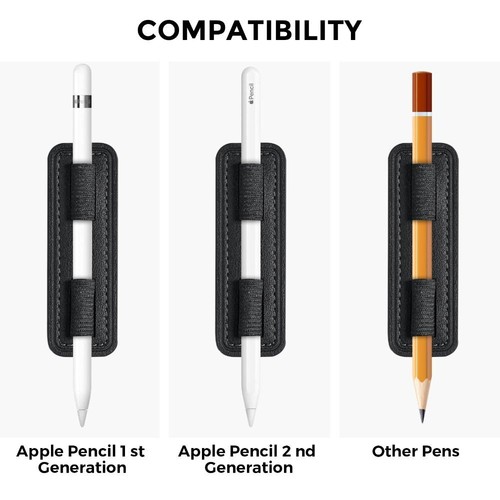 Storage Stylus Pen Holder Sticker Slot Elastic Band for Apple Pencil 1/2 - 第 4/8 張圖片