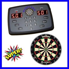 Image of Dart Scorer Darts Pro Blade 6 Dartboard with Darts Pro Electronic Scorer Bundle