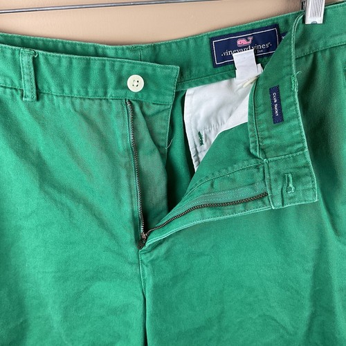 Vineyard Vines Club Shorts men’s 35 X 9 Green chino cotton Twill Golf Walking - Picture 8 of 9