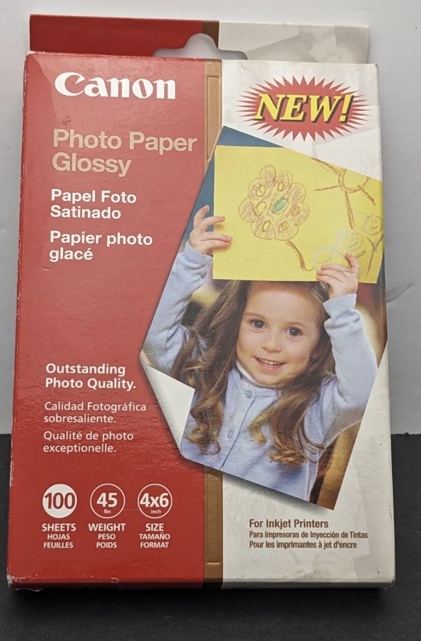 Canon Photo Paper Plus Glossy 120 100 Sheets 220 total 4x6 NEW Sealed