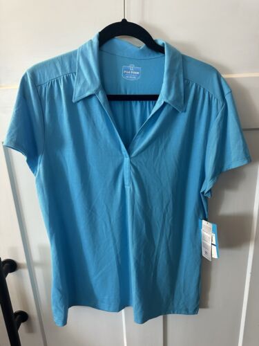 PGA Tour Women's V-Neck Golf Polo Short Sleeve Shirt Size XL NWT MSRP $55