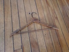 Old J. A. FISET Merchant Taylor Montreal Quebec Canada Rare Wooden COAT HANGER