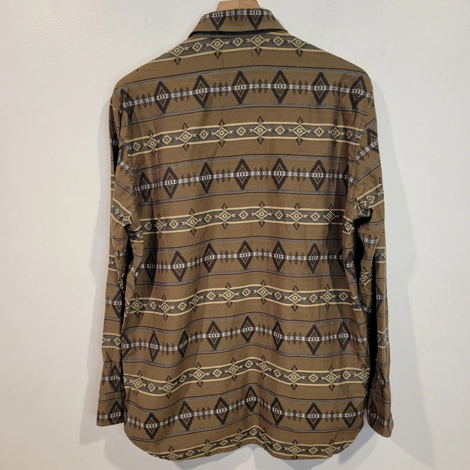Pendleton Long Sleeve Button Up Shirt Mens Size Small Aztec All Over Print Olive - Image 2 of 4