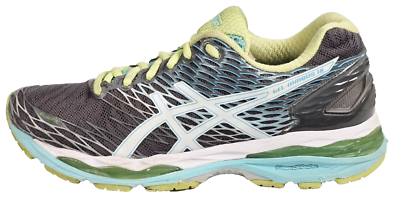 ASICS Women's Gel-Nimbus 18 Athletic Gray Teal Running Shoes Size