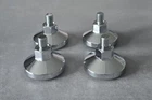 4 pcs Levelling foot chrome for USM Haller pedestal feet felt foot levelling feet