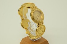 Authentic Gianni Versace Signature Medusa Meander Watch 29mm Coin Wristwatch