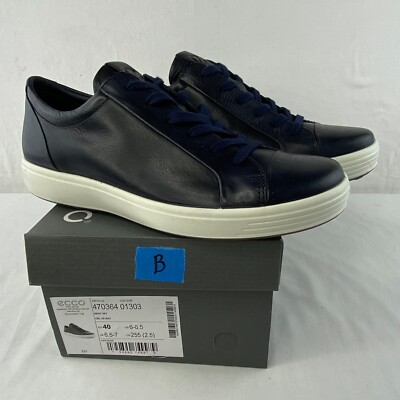 Ecco Soft 7 Mens Shoes Night Sky 470364 01303 Size 6 - 6.5 Leather Sneaker [B]