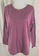 New Ann Taylor Loft Womens Pullover Top Pink Long Sleeves Cotton Polyester XS