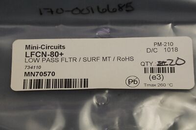 LFCN-80+ Mini-Circuits Ceramic Low Pass Filter 80MHz 50 Ohm 1dB