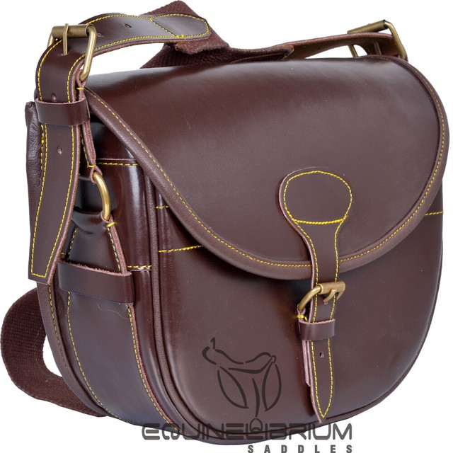 Shooting/Hunting Leather Cartridge Bag for Shotgun 12, 16 or 20 Gauge