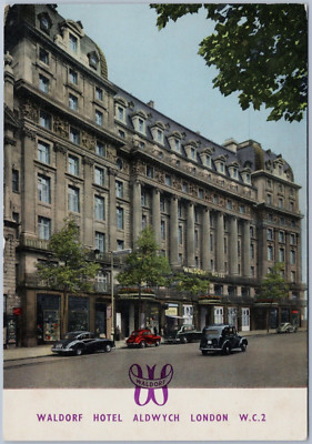 Waldorf Hotel Aldwych, London England, pre-1962 Continental Postcard