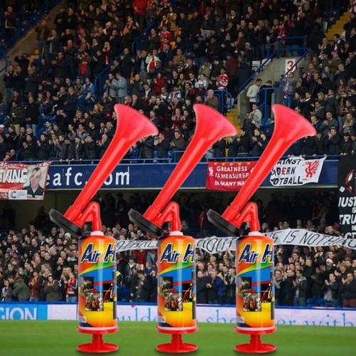 Lot De 2 Klaxons à Air Rouges – Réutilisables, Son Puissant 2000 M, Pour Stades, Foot, Fêtes, Camping