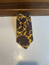 ALTEA MILANO Multicolor Yellow Luxury Designer Silk Tie Made In Italy NWT