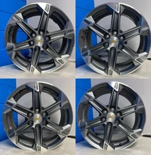4 OEM 2023-2024 Chevy Blazer 18x8 Dark Grey Machined 6 Spoke Rims ALY 14083