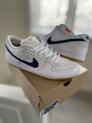Nike SB Dunk Low / Orange Label White Navy / UK10 / Rare