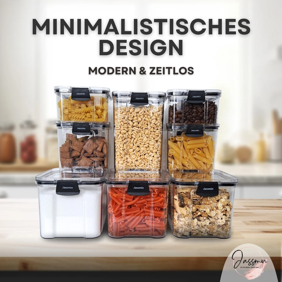 Vorratsdosen, Vorratsdosen-Set, Aufbewahrungsbox-Küche, Vorratsbehälter, Gläse - Bild 2 von 4