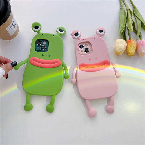 Green Big Eyes Frog Silicone Case for Google Pixel 3 4 5 6 7 8 7A 8A Pro 6A