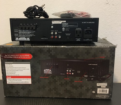 Radio Shack PA Amplifier 40 Watt 3200027 Dual Microphone 3Band Equalizer - ——34 - Picture 3 of 5