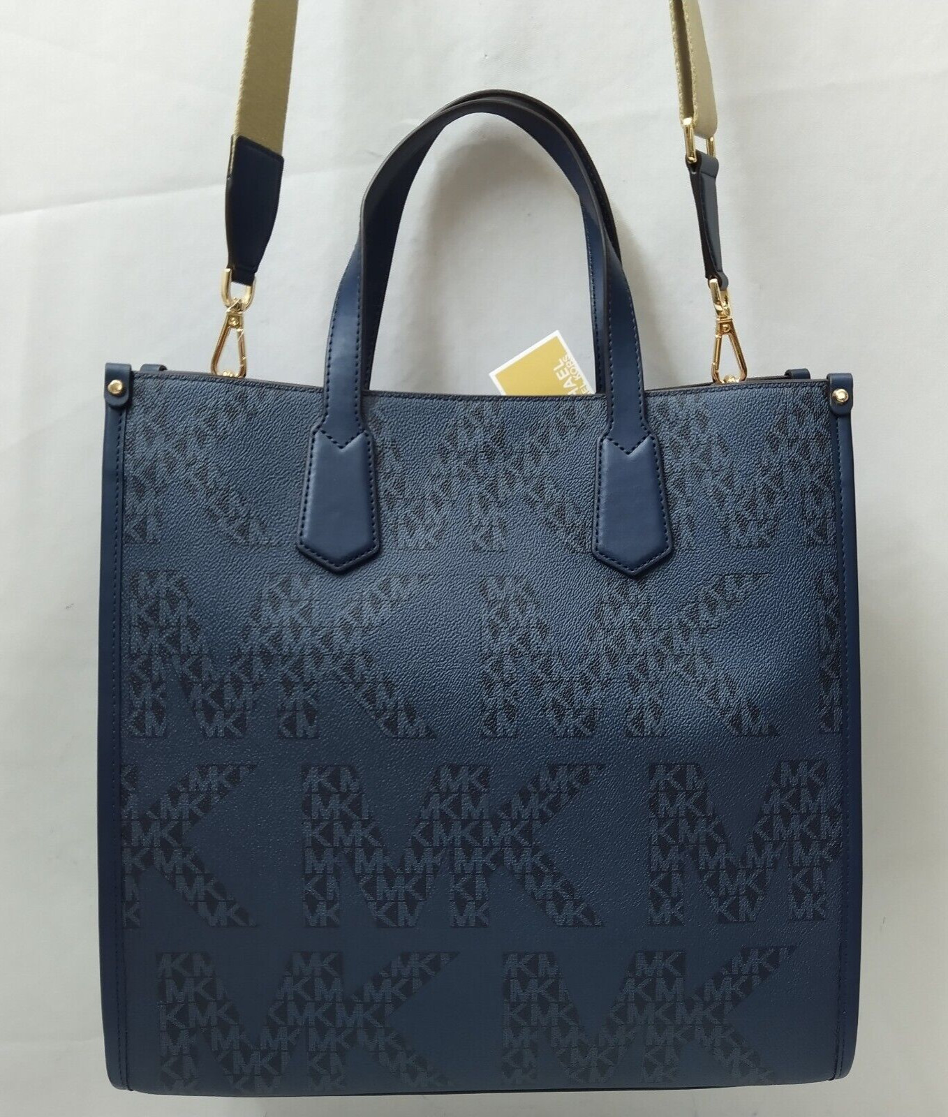 Michale Kores Maple Blue Leather Double Handle Large Tote Bag - NWT $398 image 10
