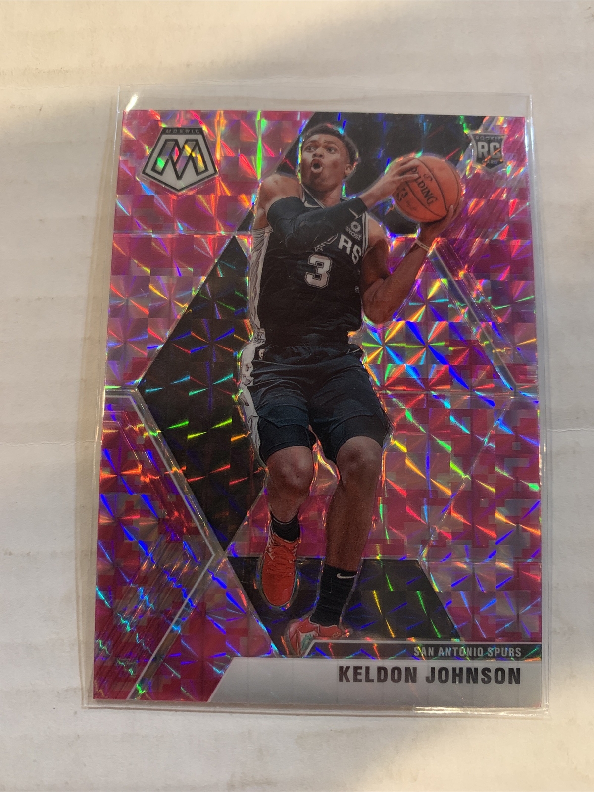 KELDON JOHNSON 2019-20 PANINI MOSAIC PINK CAMO #238 ROOKIE SAN ANTONIO SPURS