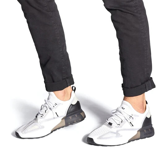 Adidas US 13 Men's Black/Cloud White/Silver Retro Runner ZX