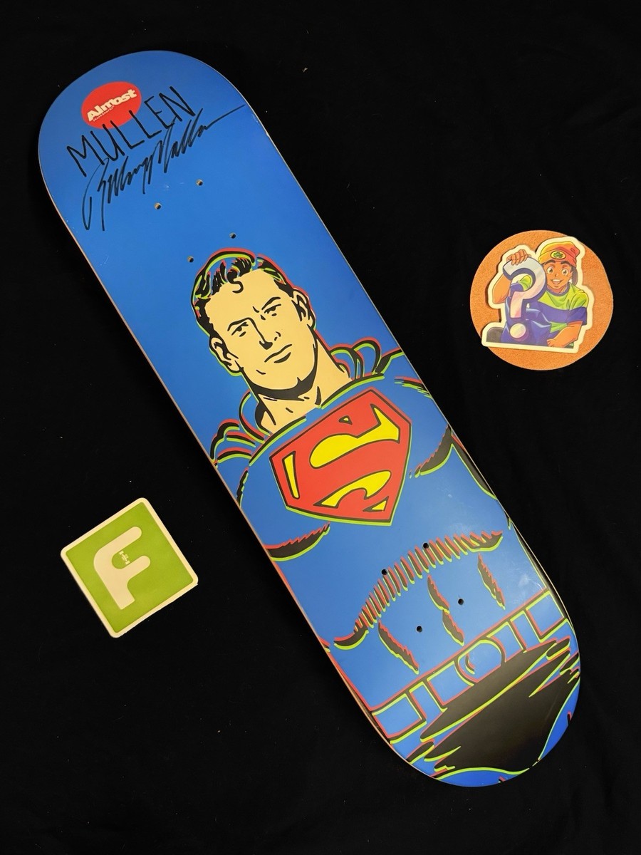 RARE SIGNED Rodney Mullen Superman Matte DC Almost Skateboard Deck