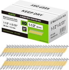 meite Metal Connector Nails, 1-1/2 Inch x .131 Inch Joist Hanger Framing Nails