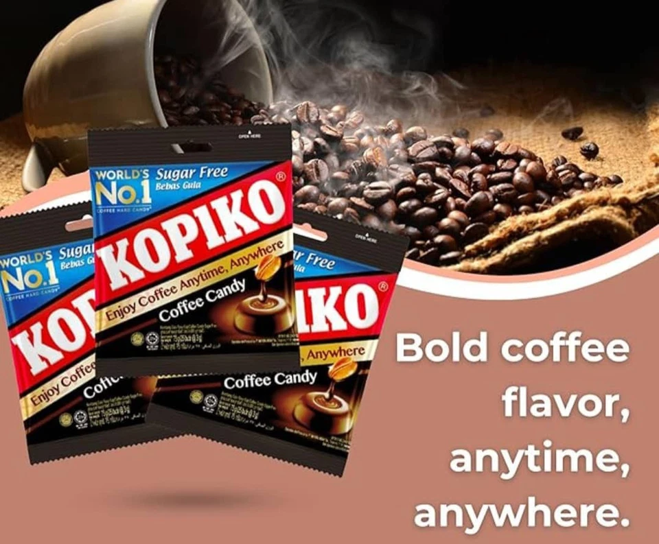 2 Packs Kopiko Sugar Free Coffee Candy 75g - Original Asian Coffee Sweets  - Image 2 of 4