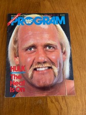 RARE WWF Program with Match Card HULK HOGAN vs BIG JOHN STUDD 1984 HOLLYWOOD FL.