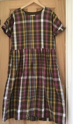 SEASALT CORNWALL Multicoloured 100% Cotton Brouse Dress size 14 Petite