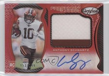 2021 Certified Freshman Fabric Signatures Mirror Red Anthony Schwartz Auto 2jq