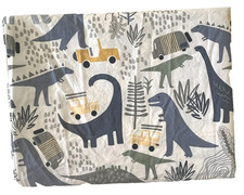 Pottery Barn Kids Dinosaurs Trucks Twin Flat Bed Sheet