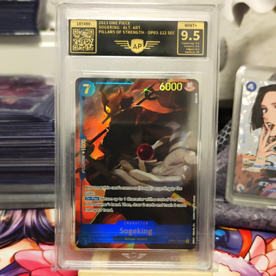 Bandai One Piece Card Game Sogeking OP03-122 SEC Alt Art Foil EN AP 9,5