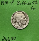 1915-P Buffalo 🦬 Indian Head Nickel 5c Cent Piece Good