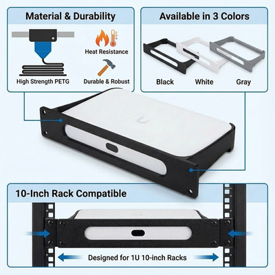 10'' (1U) Rack Mount for UCG-Fiber and UXG-Fiber | 10 inch | Secure | Durable
