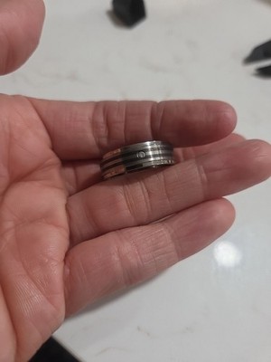 Titanium Cubic Zirconia Band Ring Size 11