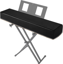 88 Key Piano Keyboard Cover,Black Leather Luxury Soft Digital Piano Dust Cover,E