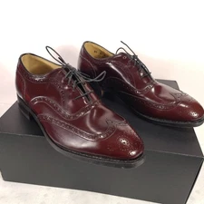 Johnston & Murphy Aristocraft Mens Wing Tip Brogue Shoes Sz 8.5 Trampoline Brown