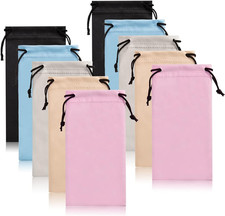 Soft Eyeglass Pouch 3 Pack - Pouch for glasses Microfiber Screen Cleaning Bag