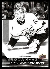 2022-23 Upper Deck UD Canvas Black and White YG Samuel Fagemo Rookie Los Angeles