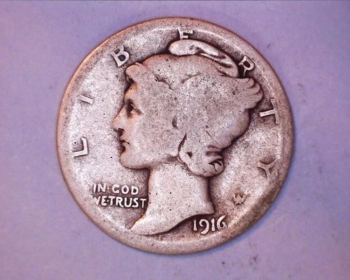 1916  Mercury Head Silver Dime  **410-6BB