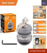 Portable Zinc Alloy Trailer Hitch Lock with 3 Keys – Reliable Caravan Security
