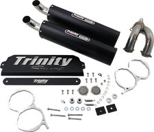 TRINITY RACING Stage Fits 5 Slip-On Mufflers - Black TR-4173S-BK