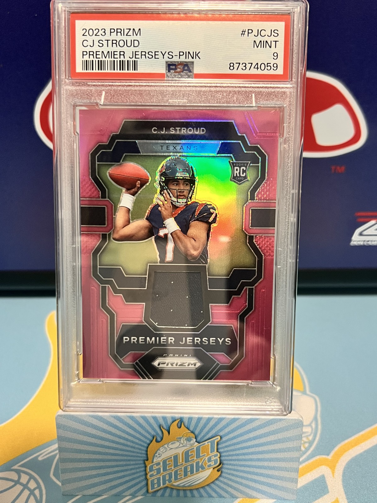 2023 Panini Prizm - Premier Jerseys C.J. Stroud #PJ-CJS Pink Prizm (MEM, RC)