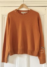 Anya Hindmarch X Uniqlo Womens Orange Pure Wool Iconic Eyes Jumper M UK 12 EU 40